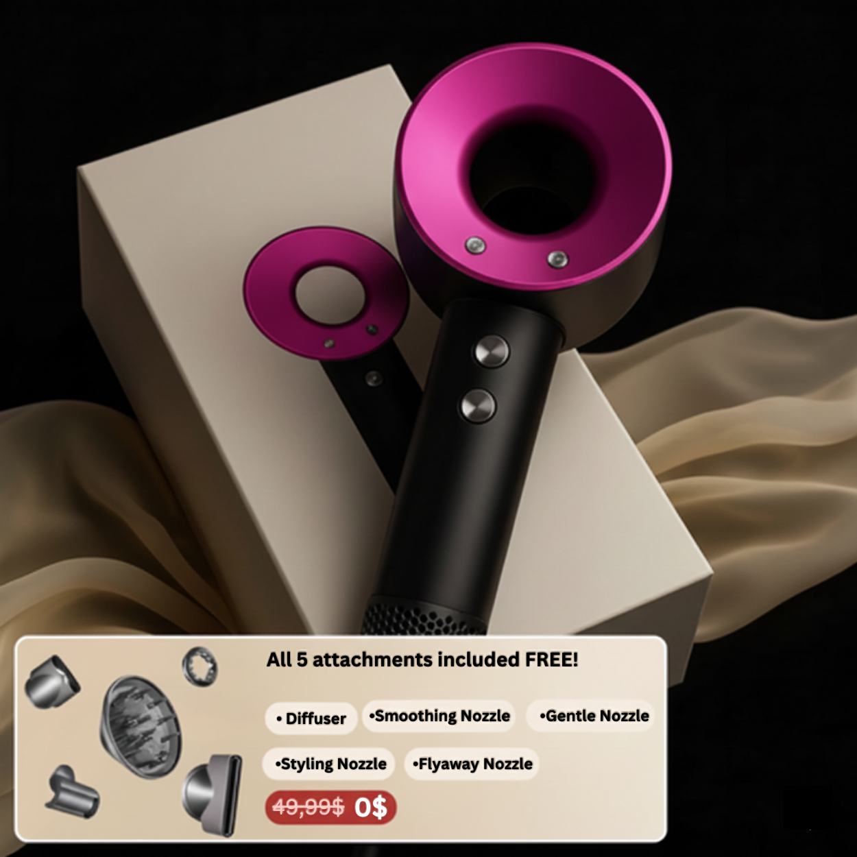 Airélia AirPro 5-in-1 High-Performance Hair Dryer