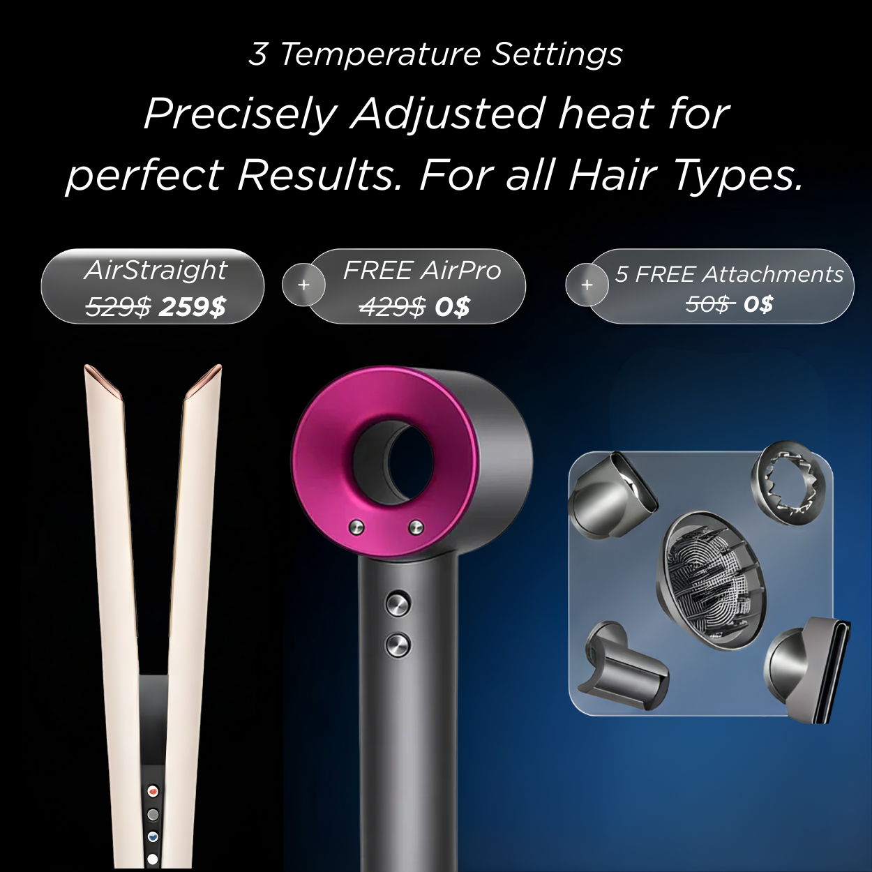 AirStraight 2-in-1 Straightening and Blow-drying Styler