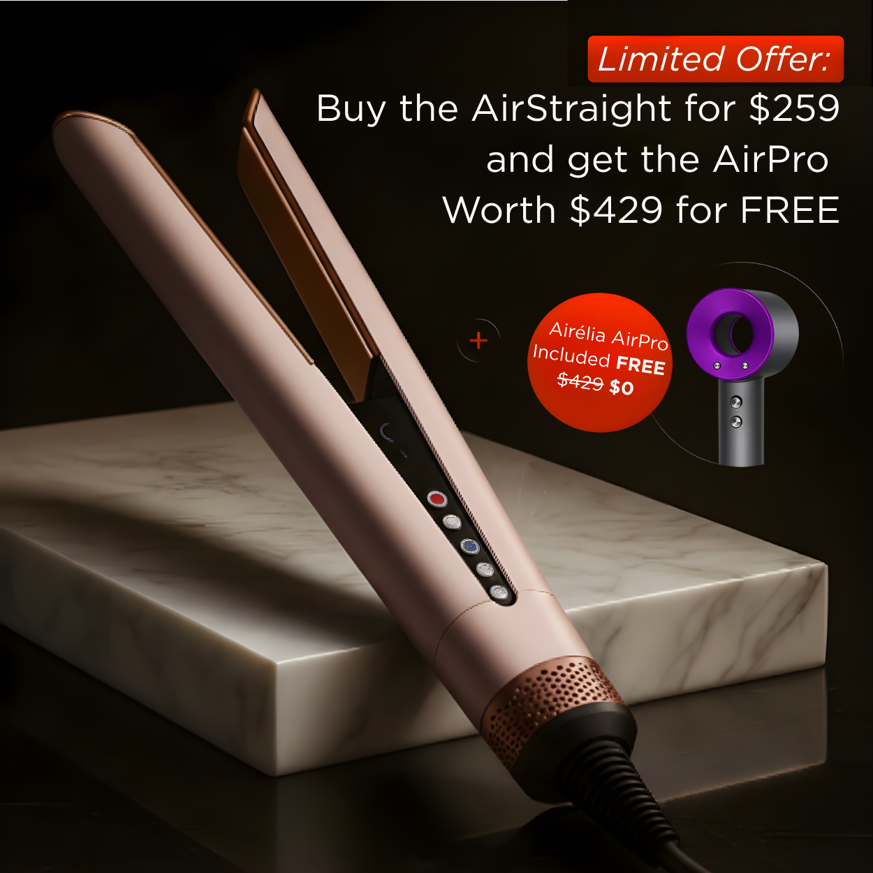 AirStraight 2-in-1 Straightening and Blow-drying Styler